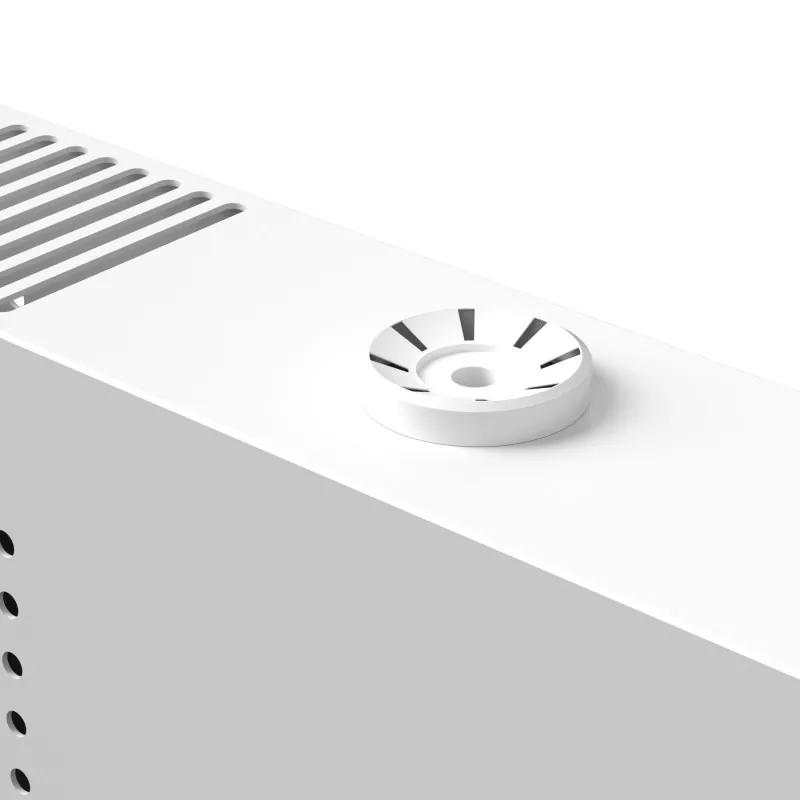 Calentador eléctrico de zócalo de guión de grafeno blanco de 1100W